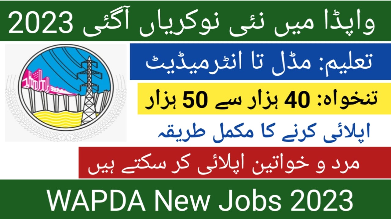 WAPDA Jobs 2023 Application Formwww.wapda.gov.pk